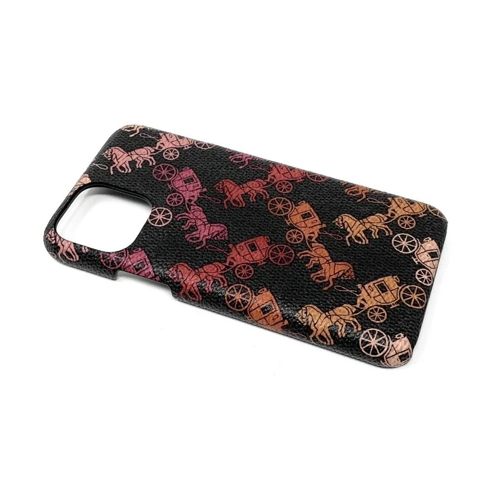 COACH NEW YORK Slim Wrap‎ Case iPhone 11 Pro Max Black Multi Color Horse Logo